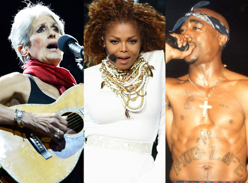 Joan Baez, Janet Jackson, Tupac Joan Baez, Janet Jackson, Tupac